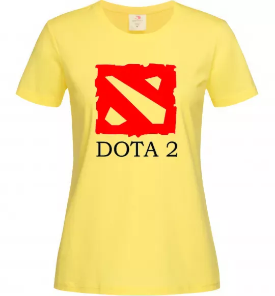 Женская футболка DOTA 2 логотип Лимонный фото