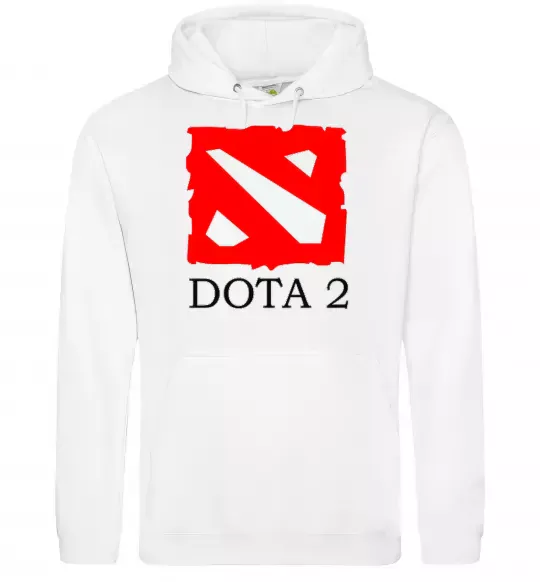 Чоловіча толстовка (худі) DOTA 2 логотип Білий фото