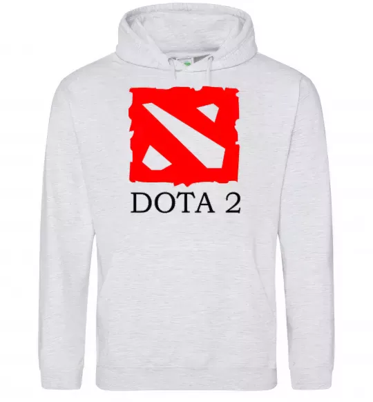 Жіноча толстовка (худі) DOTA 2 логотип Сірий меланж фото
