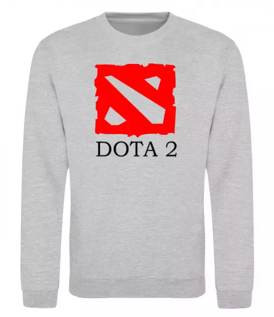 Свитшот DOTA 2 логотип Серый меланж фото