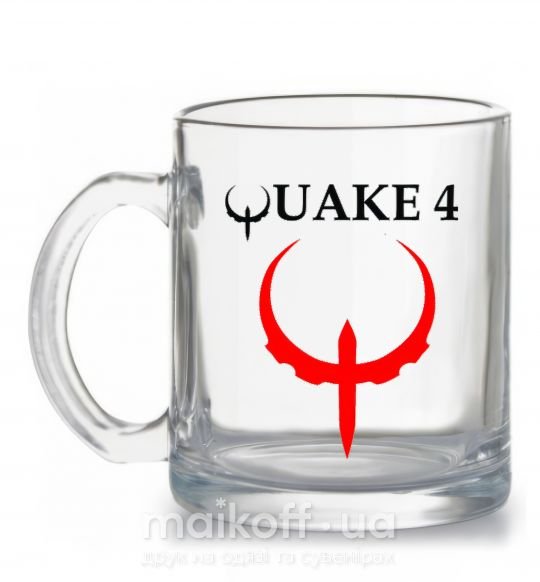 Чашка стеклянная QUAKE 4 Прозрачный фото