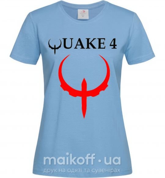 Женская футболка QUAKE 4 Голубой фото