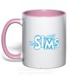 Чашка з кольоровою ручкою THE SIMS Ніжно рожевий фото