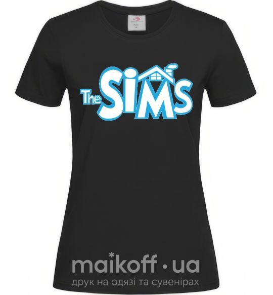 Жіноча футболка THE SIMS Чорний фото