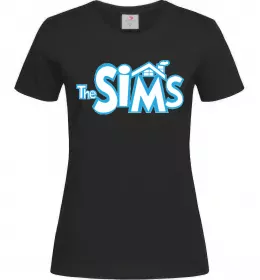 Женская футболка THE SIMS Черный фото