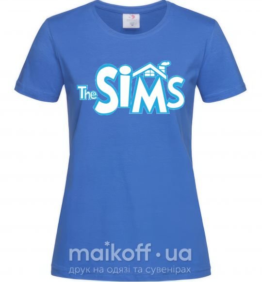 Жіноча футболка THE SIMS Яскраво-синій фото
