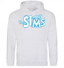 Мужская толстовка (худи) THE SIMS Серый меланж фото