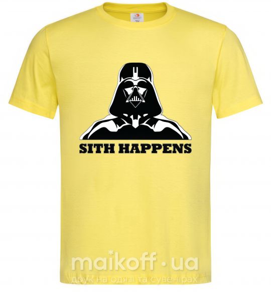 Мужская футболка SITH HAPPENS Лимонный фото