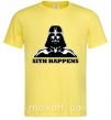 Чоловіча футболка SITH HAPPENS Лимонний фото
