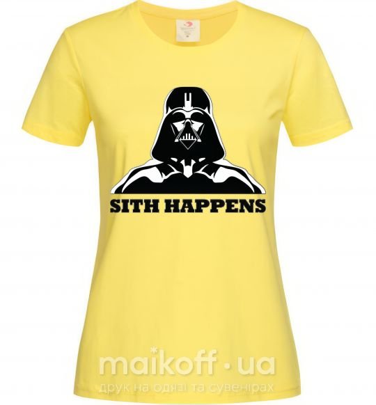 Жіноча футболка SITH HAPPENS Лимонний фото