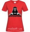 Жіноча футболка SITH HAPPENS Червоний фото