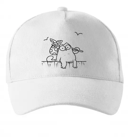 Кепка SIMON'S CAT з вузликом Белый фото