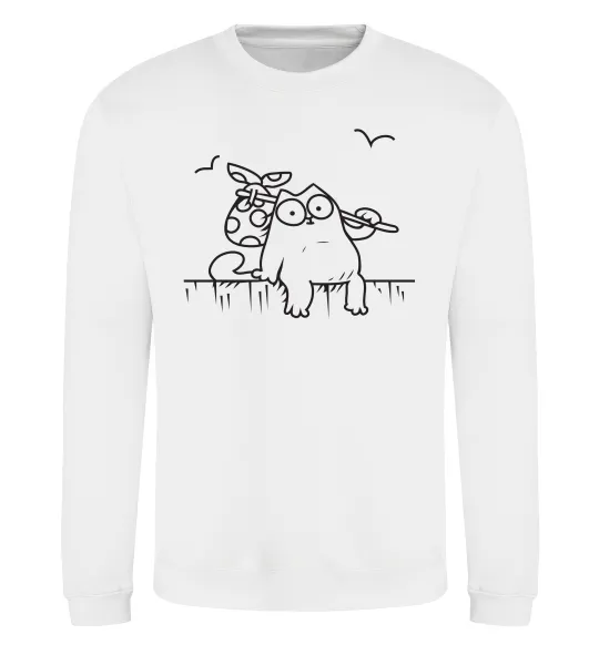 Свитшот SIMON'S CAT з вузликом Белый фото