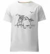 Чоловіча преміум футболка SIMON'S CAT з вузликом Білий фото