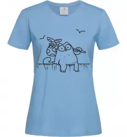 Женская футболка Paint Ярко-синий фото Женская футболка Paint Ярко-синий фото