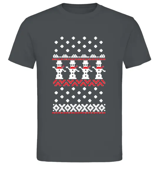 Чоловіча футболка Сніговики Графіт фото