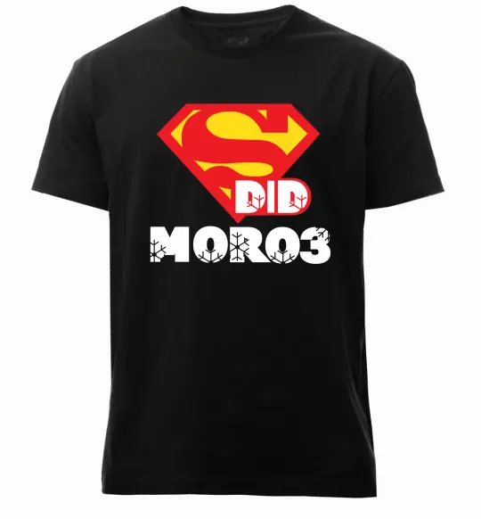 Мужская премиум футболка Супер Дід Мороз Черный фото