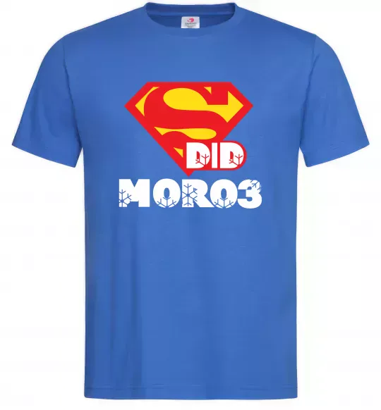 Мужская футболка Супер Дід Мороз Ярко-синий фото