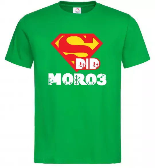 Мужская футболка Супер Дід Мороз Зеленый фото