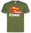 Мужская футболка Супер Санта Клаус Оливковый фото