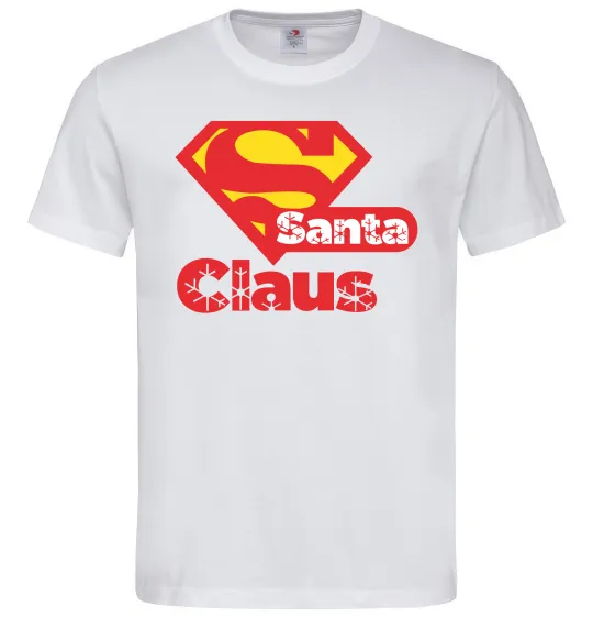 Мужская футболка Супер Санта Клаус Белый фото