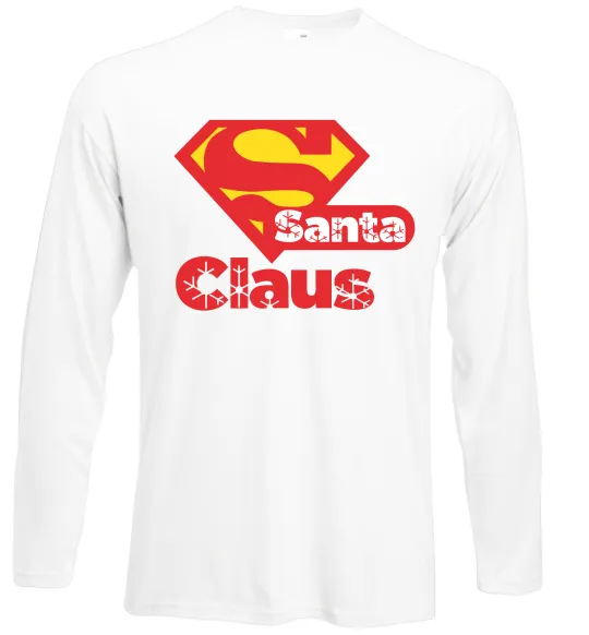 Лонгслів Супер Санта Клаус Білий фото