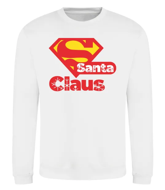 Світшот Супер Санта Клаус Білий фото