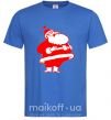 Чоловіча футболка Толстый Дед Мороз рисунок Яскраво-синій фото