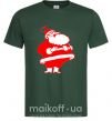 Чоловіча футболка Толстый Дед Мороз рисунок Темно-зелений фото