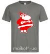Мужская футболка Толстый Дед Мороз рисунок Графит фото