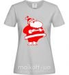 Жіноча футболка Толстый Дед Мороз рисунок Сірий фото