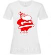 Жіноча футболка Толстый Дед Мороз рисунок Білий фото