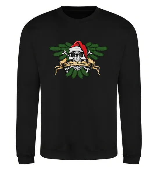 Світшот Christmas skull Чорний фото