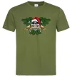 Мужская футболка Christmas skull Оливковый Мужская футболка Christmas skull Оливковый фото