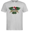 Мужская футболка Christmas skull Серый Мужская футболка Christmas skull Серый фото