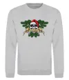 Світшот Christmas skull Сірий меланж Світшот Christmas skull Сірий меланж фото