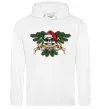 Мужская толстовка (худи) Christmas skull Белый Мужская толстовка (худи) Christmas skull Белый фото