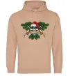 Мужская толстовка (худи) Christmas skull Песочный Мужская толстовка (худи) Christmas skull Песочный фото