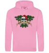 Жіноча толстовка (худі) Christmas skull Рожевий фото