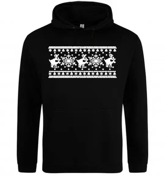 Чоловіча толстовка (худі) Олені Чорний фото