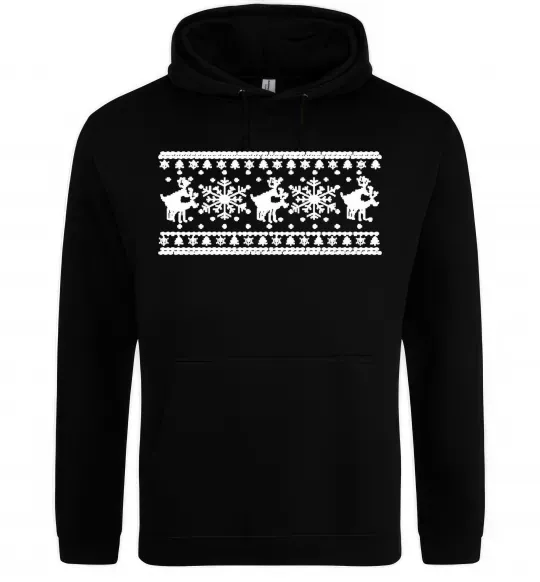 Женская толстовка (худи) Олені Черный фото