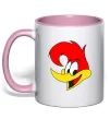 Чашка з кольоровою ручкою WOODY WOODPECKER Ніжно рожевий фото