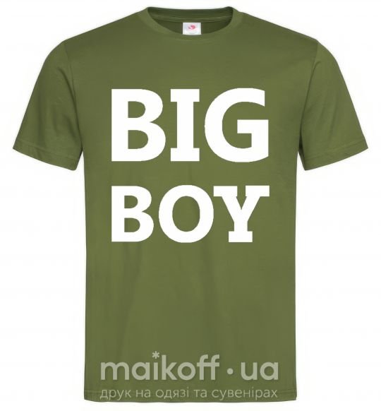 Мужская футболка BIG BOY Оливковый фото