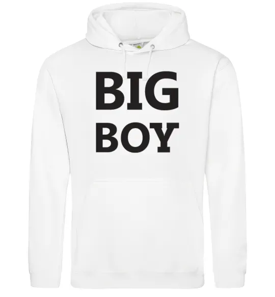 Мужская толстовка (худи) BIG BOY Белый фото