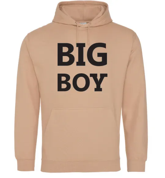 Мужская толстовка (худи) BIG BOY Песочный фото
