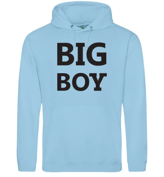 Мужская толстовка (худи) BIG BOY Голубой фото