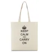 Еко-сумка KEEP CALM AND CARRY ON Бежевий Еко-сумка KEEP CALM AND CARRY ON Бежевий фото