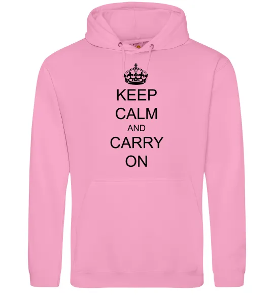 Жіноча толстовка (худі) KEEP CALM AND CARRY ON Рожевий фото