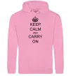 Жіноча толстовка (худі) KEEP CALM AND CARRY ON Рожевий фото