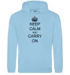 Жіноча толстовка (худі) KEEP CALM AND CARRY ON Блакитний фото